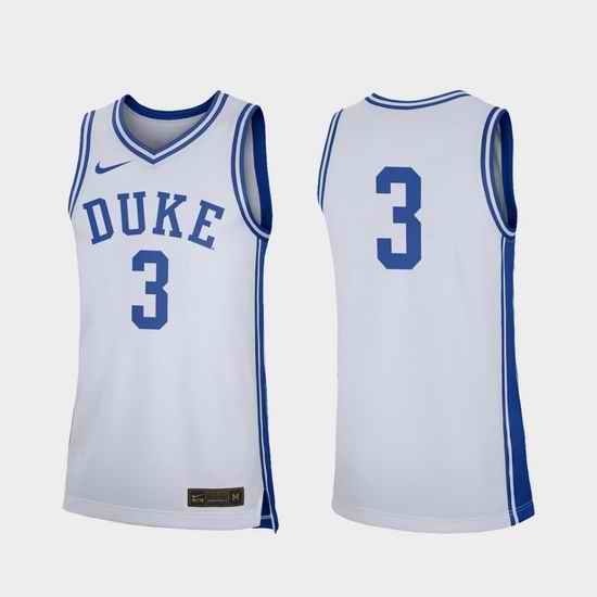 Men Duke Blue Devils White Replica College Basketball Jersey